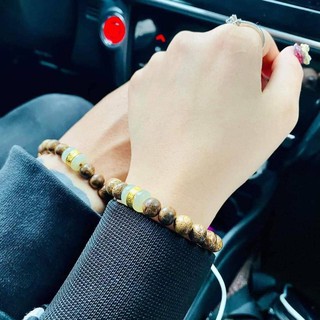(Chuẩn trầm) Vòng tay Trầm Tốc 8ly mix lu thống