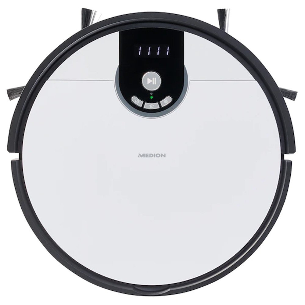 Robot hút bụi lau nhà Medion MD20011 - Trắng, 31.5 x 31.5 x 8 cm, Dung lượng pin 2400 mAh