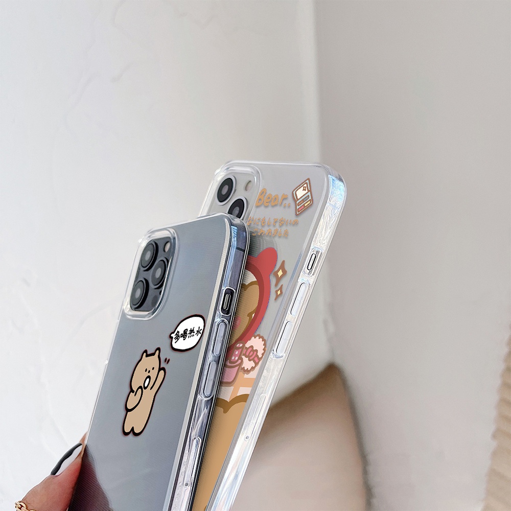 Ốp Điện Thoại Hình Gấu Dễ Thương Cho Iphone 11 Pro Max 12 Pro Max 13 Pro Max Mini 6 7 8 6 7plus Se 2020 X Xs Xr 5 4