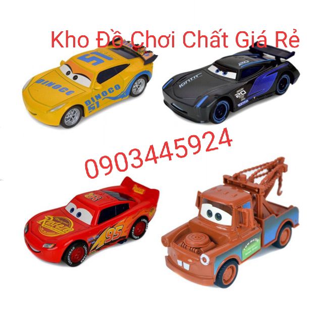 Set 4 xe ô tô Lightning McQueen bằng sắt có Ảnh Thật