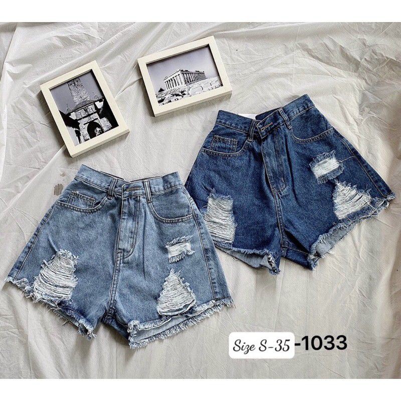 QUẦN SORT JEAN BIGSIZE RÁCH ĐẬM/NHẠT MÃ 1033 SIZE 30 ĐẾN 35 | BigBuy360 - bigbuy360.vn