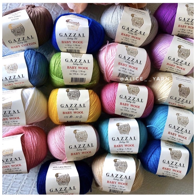 [SALE SỐC] Len lông cừu Mềm Mại, Thoáng Khí Gazzal baby wool lên đồ cực ấm 50gr/cuộn