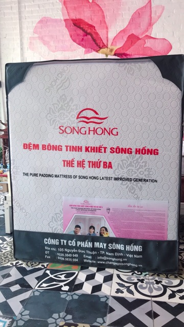 Đệm bông tinh khiết Sông Hồng thế hệ 3