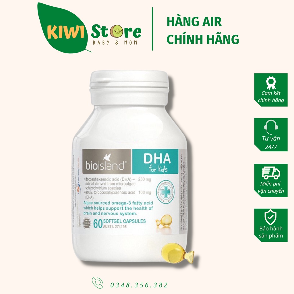 DHA Bioisland Úc cho bé từ 7 tháng - 60 viên