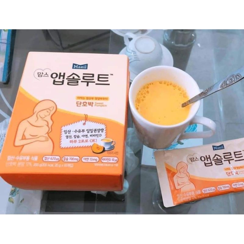 Sữa bầu Hàn quốc vị socola & vị bí đỏ Maeil 20g date 2021