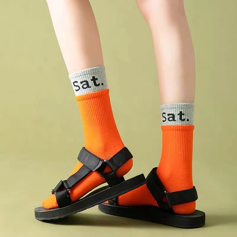 Vớ Thể Thao Bằng Cotton Nhiều Màu Sắc Phong Cách Đường Phố Nhật Bản Cho Nữ