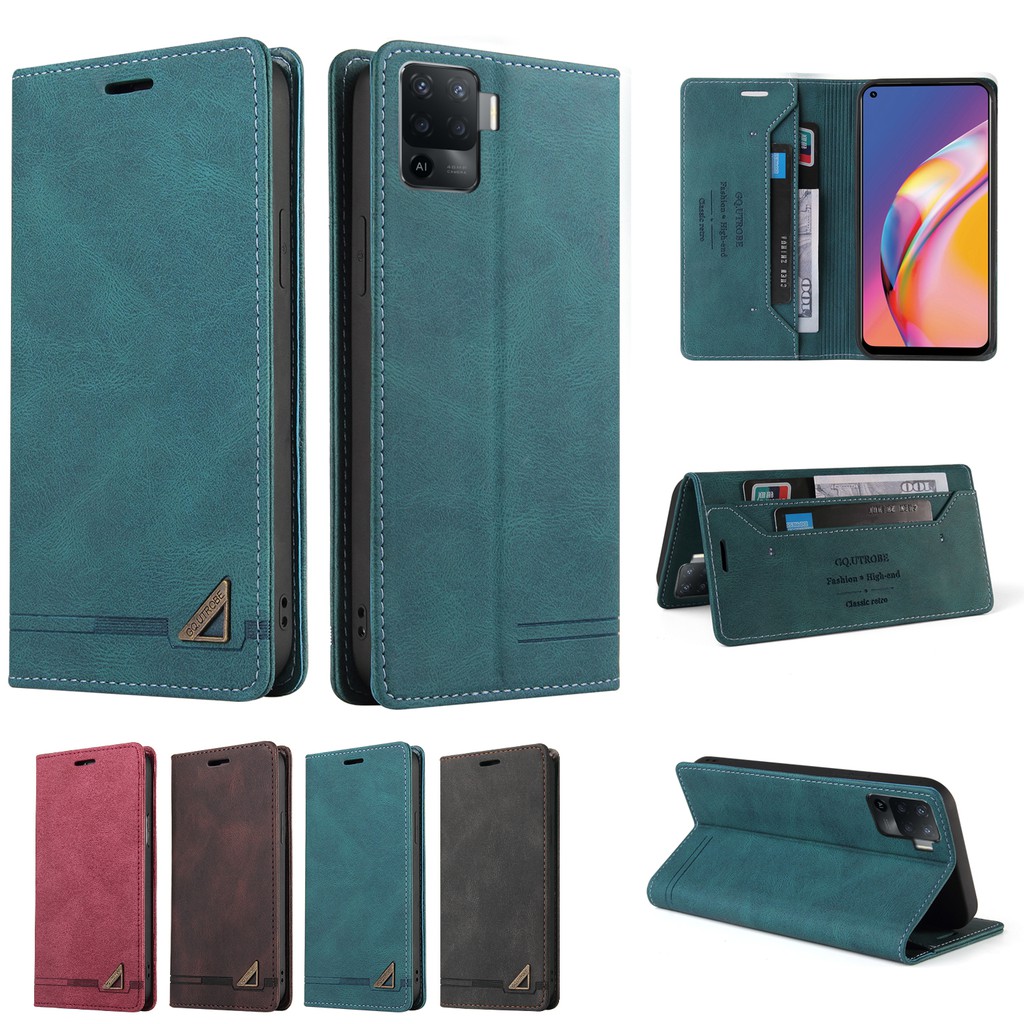 Oppo A94 / F19 Pro 008 Bao Da Nắp Gập Màu Trơn Đơn Giản Cho | BigBuy360 - bigbuy360.vn