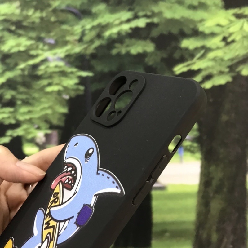 Ốp lưng iphone hình cá mập lướt ván cạnh vuông bảo vệ camera chống sốc 7plus/8plus/x/xs/xsmax/11/12/13/pro/promax