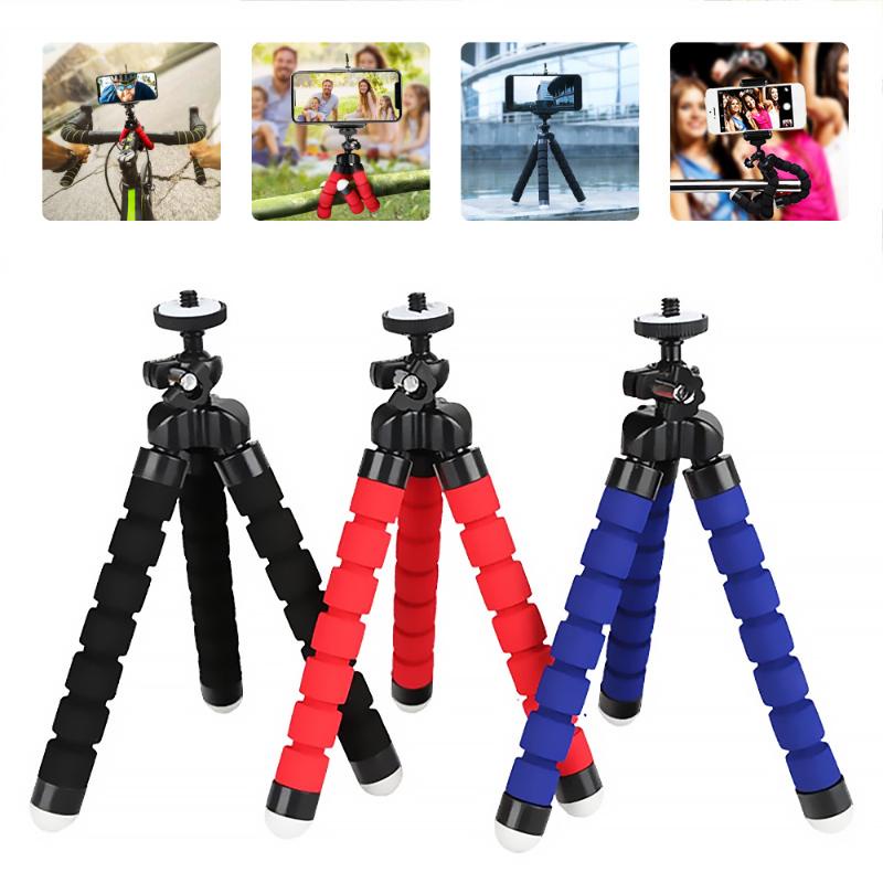 Mini Flexible Sponge Octopus Tripod Mobile Phone Smartphone 360º Tripod For Gopro 9 8 7 Camera