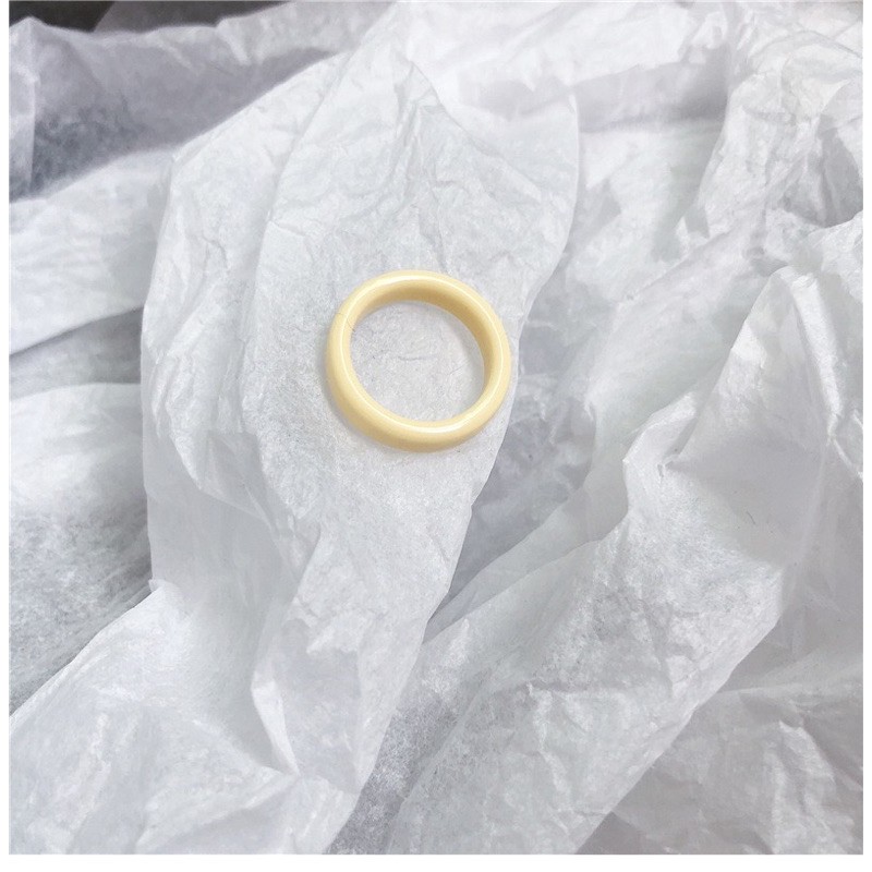 Nhẫn nhựa cao cấp nữ màu pastel phong cách Hàn Quốc [Chillee][RG-077]