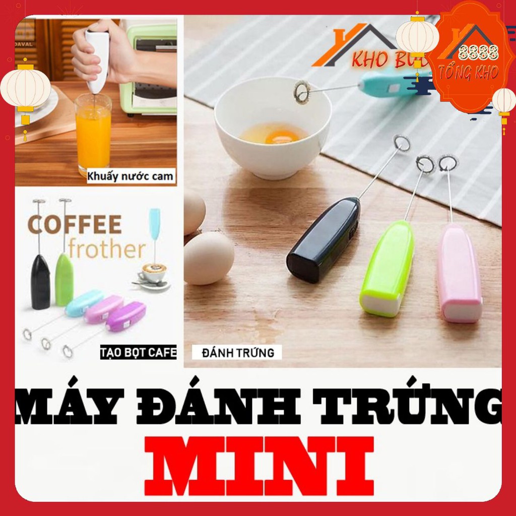 Máy đánh trứng 📌SALE📌 dụng cụ tạo bọt cafe khuấy nước cam mini cầm tay nhỏ gọn chạy pin hoạt động êm ái tiện lợi MDTRUNG