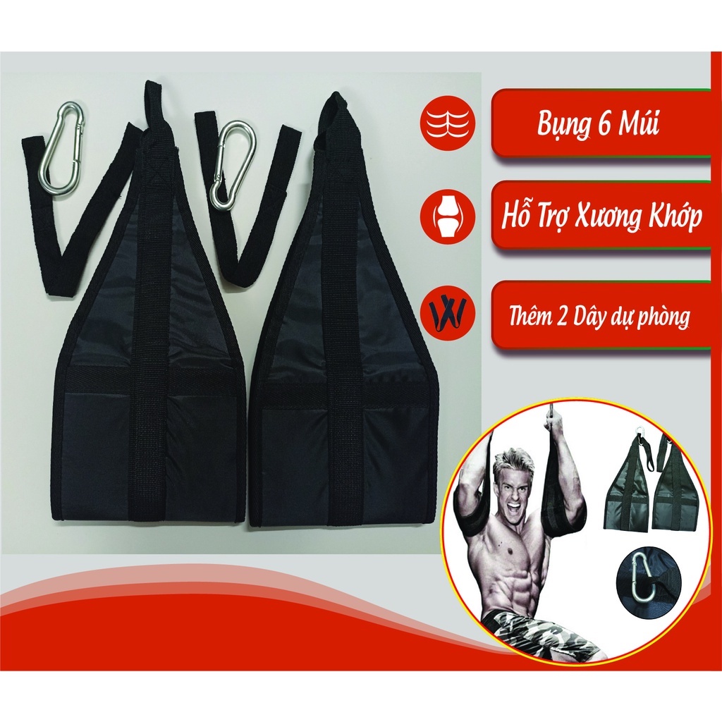 Đai Treo Xà Tập Bụng 6 Múi ABS TRAP( 1 ĐÔI) - Đai Hỗ Trợ Tập Gym, Tập Bụng, Đai Tay