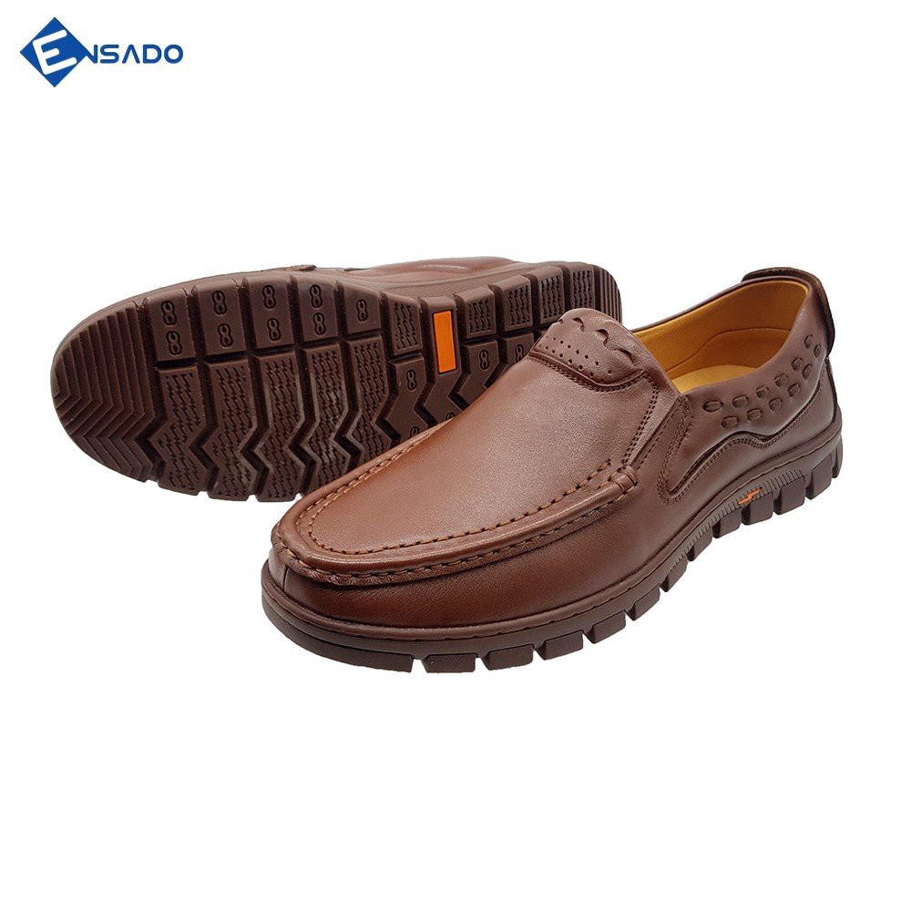 Giày Lười Nam Đế Mềm Giày Nam Da Bò Tấm Cực Kỳ Êm Chân Phối Đồ Dễ Dàng Ensado GM5016