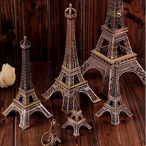 Móc khoá mô hình tháp Eiffel bằng kim loại Decor trang trí cổ điển RENZO