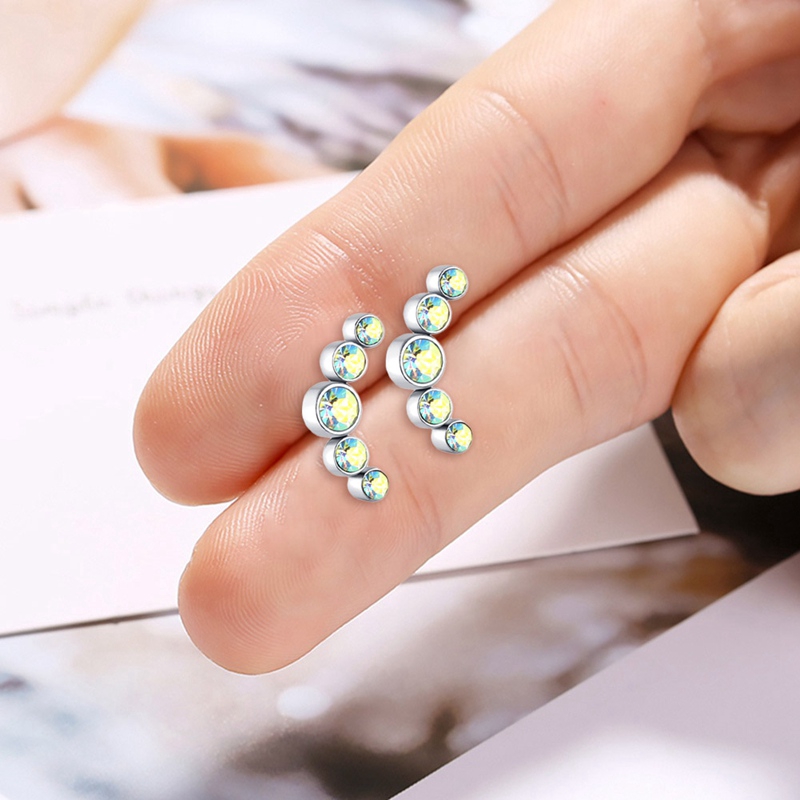 Đôi Khuyên Tai Hình Kim Cương Lấp Lánh Thời Trang Cho Nữ