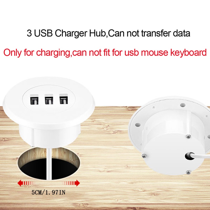 Ổ Cắm Điện Để Bàn Có Lỗ Cắm USB 2 Inch