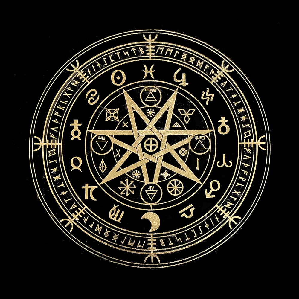 Altar Tấm Vải Vuông Hình Ngôi Sao Mặt Trăng Mặt Trăng Phù Thủy Bài Tarot