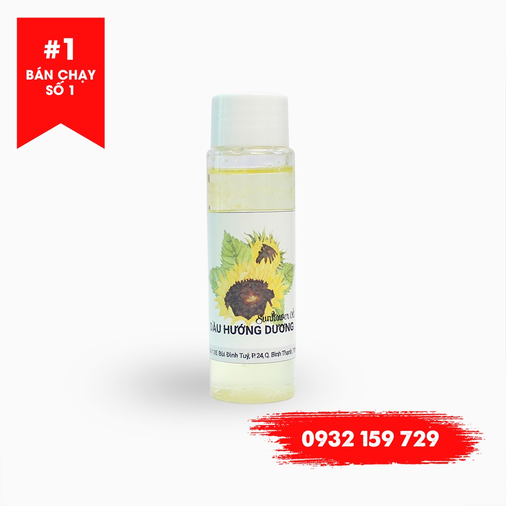 Dầu hướng dương sunflower oil 50ml 100ml - nguyên liệu mỹ phẩm ,  ship - ảnh sản phẩm 1