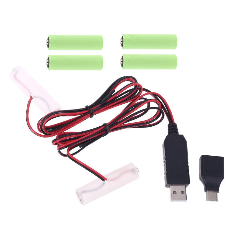 Dây cáp nguồn Wond USB Type C sang Dual LR6 AA dài 1m dành cho đèn LED