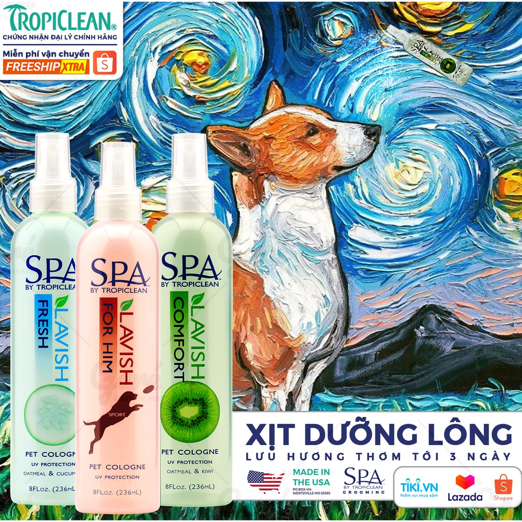 Vệ sinh vùng mắt và mặt, tẩy ố Tear Stain Remover cho Chó Mèo TropiClean - TropiClean SPA Tear Stain Remover for pets