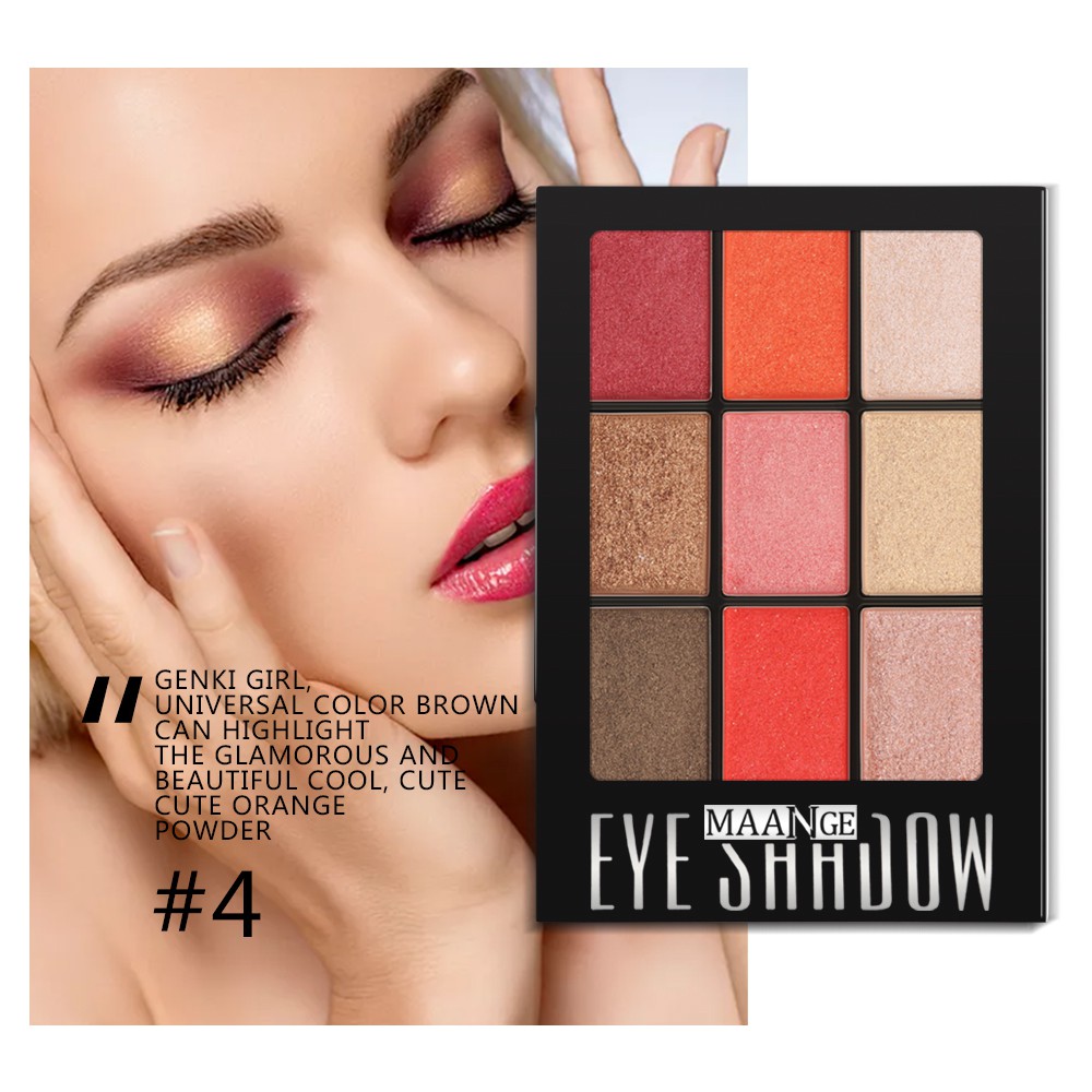 Bảng phấn mắt có，phấn má hồng sáng bóng 9 màu trang điểm độc đáo MAGEFY Bảng phấn mắt nhũ  lấp lánh phấn mắt trang điểm siêu xinh | BigBuy360 - bigbuy360.vn