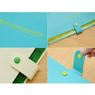 Expandable Documents File Folder Organizer 8-Pocket Folders A4 Size Snap Button Closure