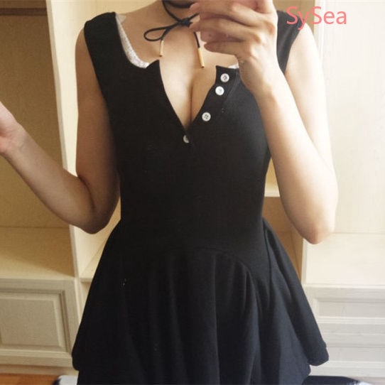 Đầm Nữ Không Tay Màu Xám Quyến Rũ Phong Cách Hàn Quốc