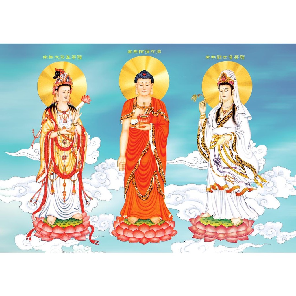 ☍✴☈Xưởng bán trực tiếp tượng Phật và tranh Tây Phương Tam Thế A Di Đà Quán Âm Bồ tát Xu hướng chung cho chân dung