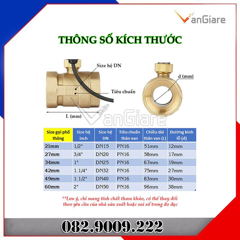 Van bi điện 2 lỗ, Van khoá nước đóng mở điều khiển bằng motor điện 12v 24v 220v phi 21 27 34