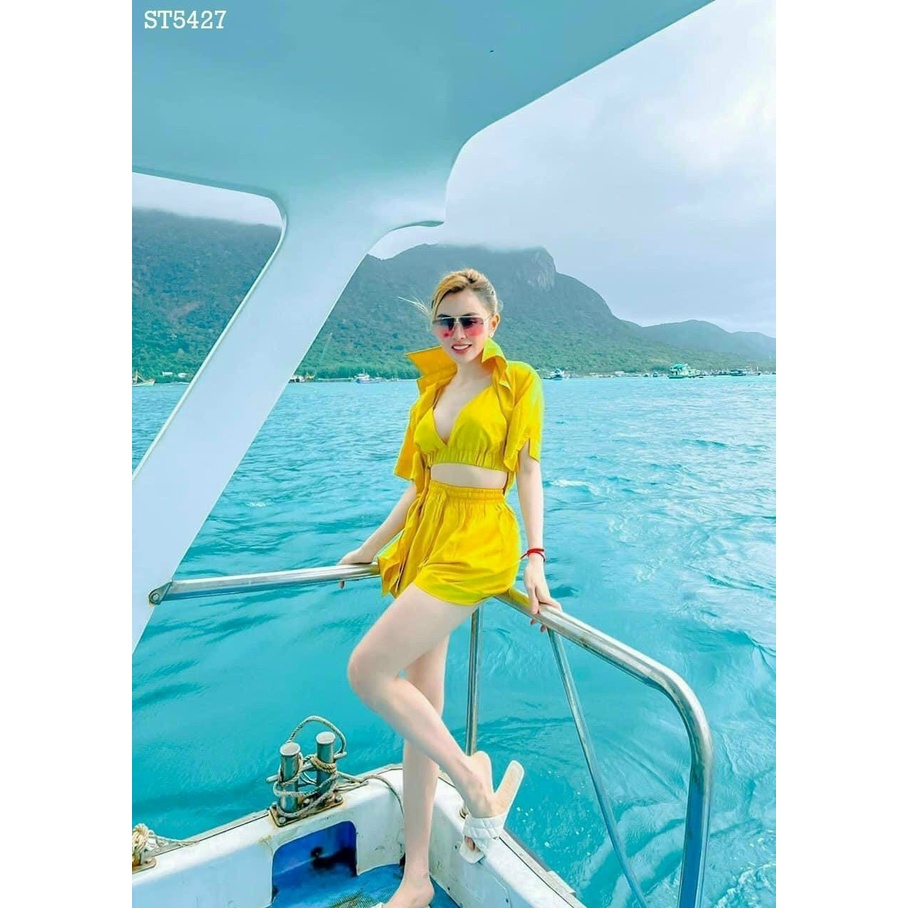 Set Bộ 3 Món Chất Đũi Cao Cấp Thời Trang Nữ