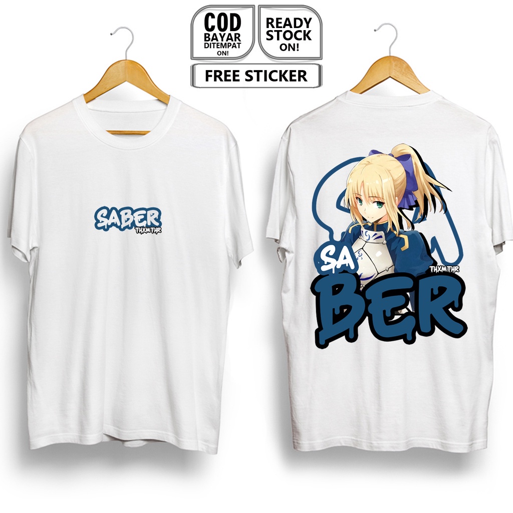 Áo thun tay ngắn in họa tiết nhân vật Saber Artoriria Pendragon trong anime Fate Grand Order thời trang unisex | BigBuy360 - bigbuy360.vn