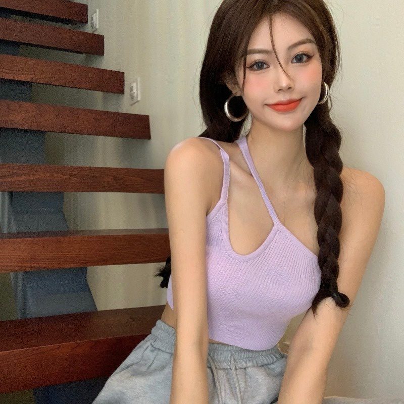 Áo Hai Dây Dệt Kim Dáng Ngắn Màu Xanh Lá Thời Trang Mùa Hè Cho Bé Gái wd2307 | BigBuy360 - bigbuy360.vn