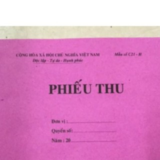 Set 10 quyển phiếu thu 1 liên
