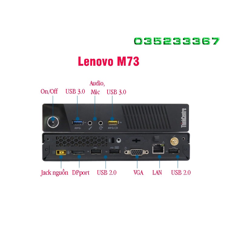 Máy tính mini Lenovo M73, i3-4160T 3.10Ghz | BigBuy360 - bigbuy360.vn