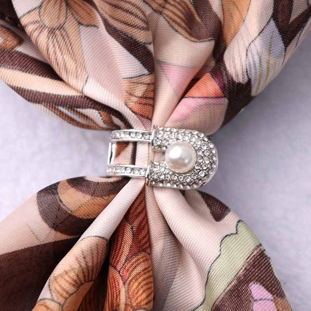 Kẹp giữ khăn choàng đính ngọc trai nhân tạo thời trang cho nữ