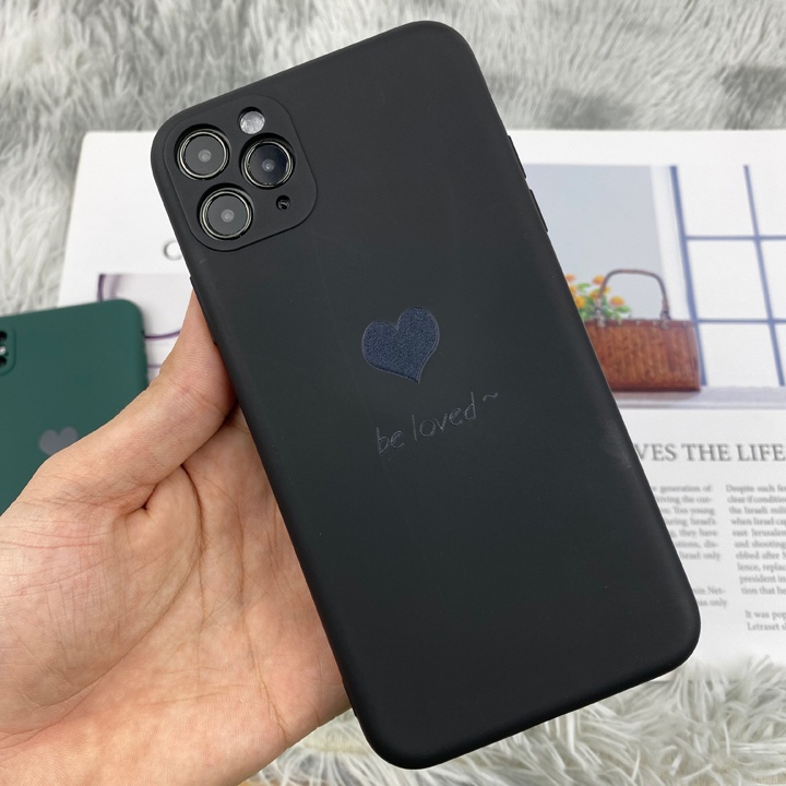 Ốp Lưng iPhone 7/8/7Plus/8Plus/X/XS/XR/XSMax/11/11Pro/11ProMax Hình Trái Tim Chất Liệu Silicon Dẻo Nhám - Mã TZAC252