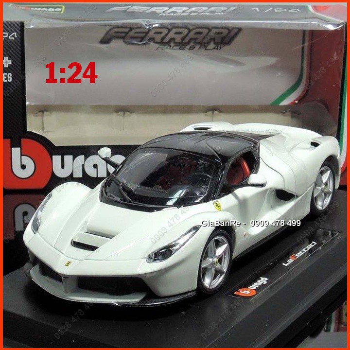 Xe Mô Hình Kim Loại La Ferrari Tỉ Lệ 1:24  - Đỏ - Bburago - 8181d