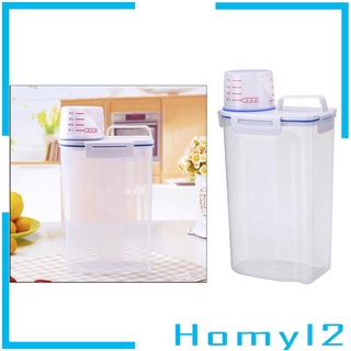 Plastic Cereal Dispenser Storage Box Food Grain Rice Container 2.5L