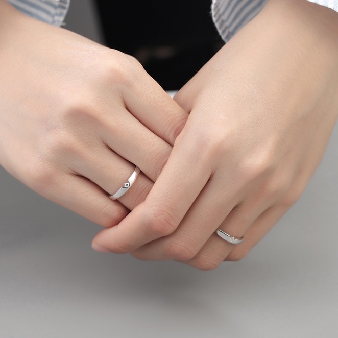 Nhẫn Đôi Bạc Dreamsilver, Nhẫn Cặp Princess Chỉnh Được Size ND032