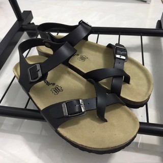 Giày xỏ ngón - đế trấu đen unisex