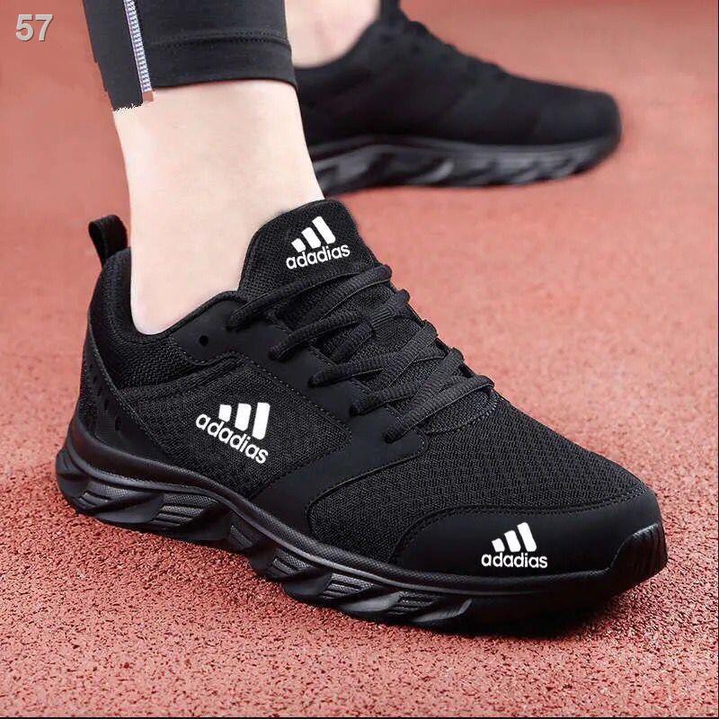 Giày nam hàng hiệu bị hỏng mã thể thao Adidas mùa hè lưới nhẹ chạy giản dị tất cả du lịch màu đen tăngB