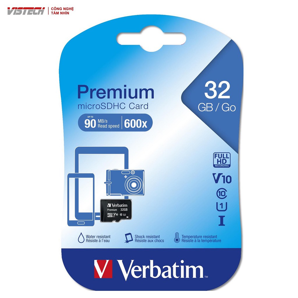 Thẻ nhớ Verbatim Micro SDHC Class 10