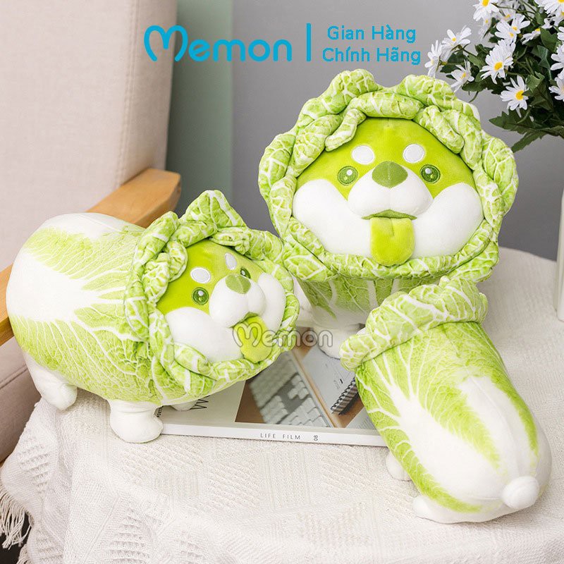 Gấu Bông Shiba Bắp Cải Nằm Cao Cấp Memon