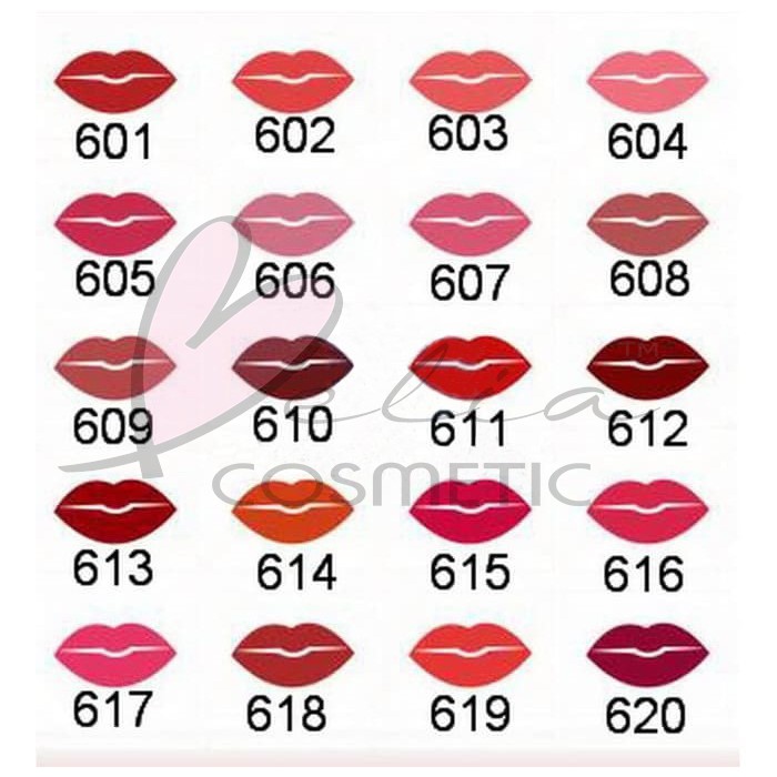 (hàng Mới Về) Son Lì Belia 601-610 3g Màu Đỏ | BigBuy360 - bigbuy360.vn