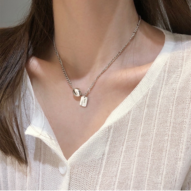 Sang trọng Phụ nữ Hàn Quốc Lucky Beanie Vòng cổ Thời trang Cá tính Chuỗi Vòng cổ