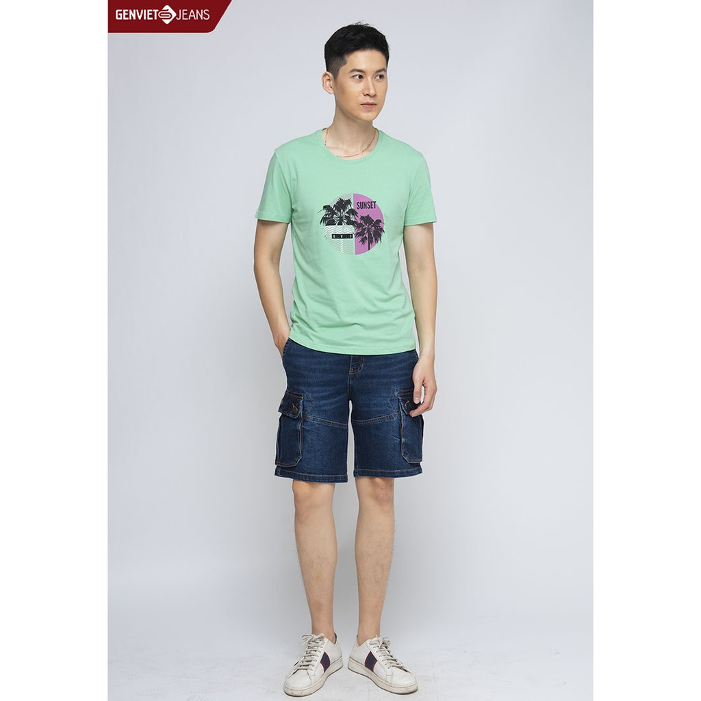 Áo Thun T-Shirt Nam Họa Tiết Summer Genviet T4321T1181