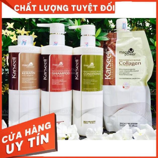 Dầu Gội Dầu Xả Phục Hồi Hư Tổn Karseell Maca 800ml + 800ml-Chính Hãng