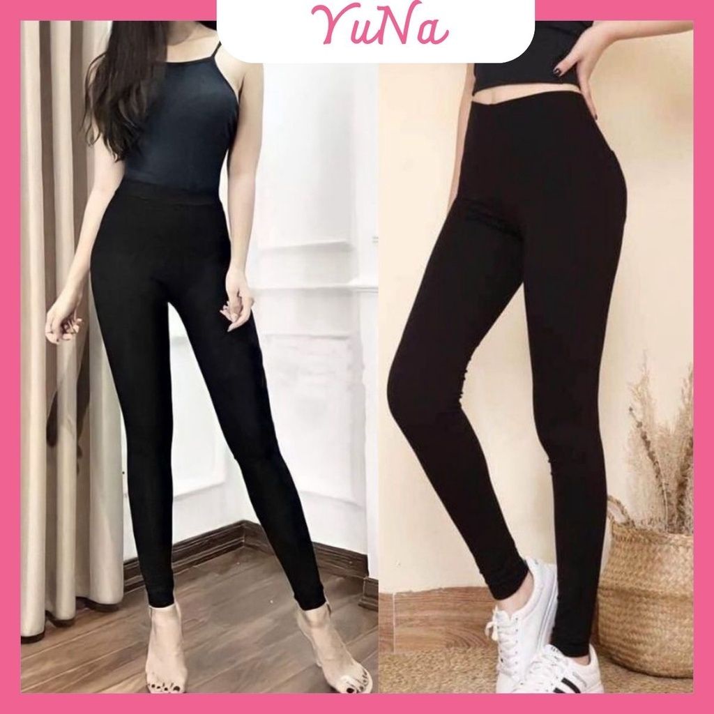 Quần legging nữ ,dáng dài cạp cao chống xoắn, phụ kiện thời trang