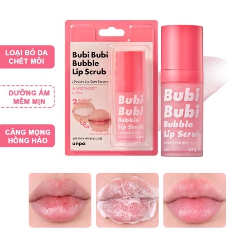 Tẩy Tế Bào Chết Môi Dạng Sủi Bọt Unpa Bubi Bubi New