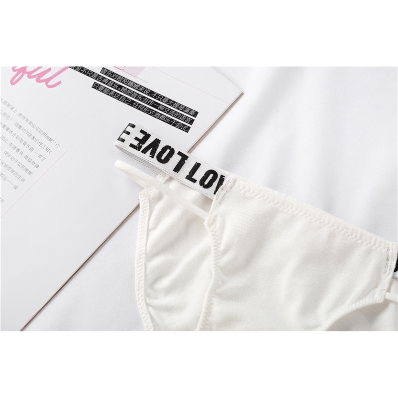 Fashion Women Letter Print  Briefs Low Waist Sexy Daily Underpants